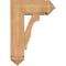 Ekena Millwork Balboa Arts and Crafts Smooth Bracket w/ Offset Brace, Western Red Cedar, 7 1/2"W x 18"D x 26"H BKT0806X18X26BOA03SWR - alternate 4